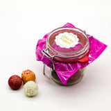 Glückskugeln im Glas