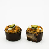 Granatapfel-Grüntee-Trüffel mit Müslihäubchen