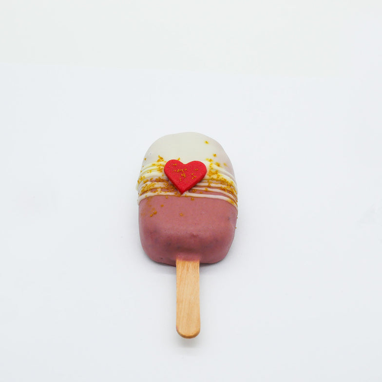 Cakesicles Himbeer-Herzchen
